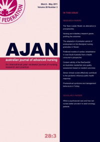 Jurnal Internasional : AJAN ; Australian Journal of Advanced Nursing Vol.36 Issue.2