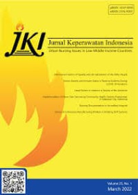 Image of Jurnal Nasional : Jurnal Keperawatan Indonesia Vol 25, No.1 March 2022
